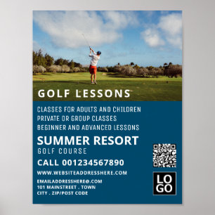 Blue Sky, GoIf Lesson Advertising Poster