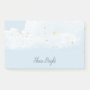 Blue Sky Gold Stars Post-it Notes