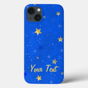 Blue Sky Golden Stars iPhone 13 Case