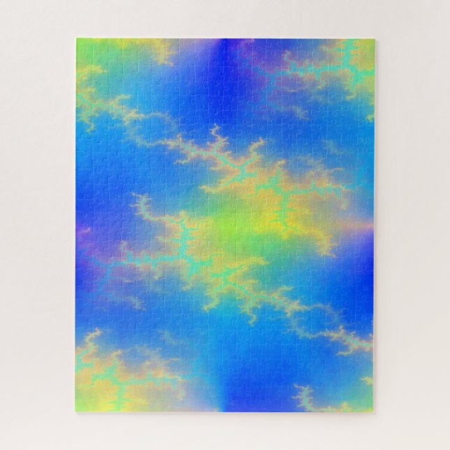 Blue Sky & Golden Yellow Lightning Bolts Jigsaw Puzzle (Vertical)