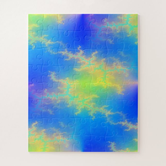 Blue Sky & Golden Yellow Lightning Bolts Jigsaw Puzzle (Vertical)