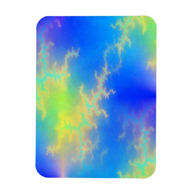 Blue Sky & Golden Yellow Lightning Bolts Magnet (Vertical)