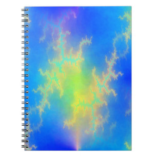 Blue Sky & Golden Yellow Lightning Bolts Notebook