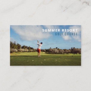 Blue Sky, Golf Club, Golfer, Golf Coach Business Card