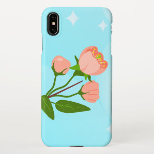 Blue sky gradient with blooming spring branch iPhone XS max case