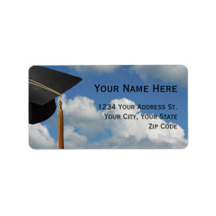 Blue Sky Graduation Return Address Labels