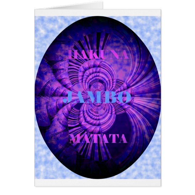 Blue Sky Hakuna Matata Kenya Giraffe  Woven Art  C (Front)