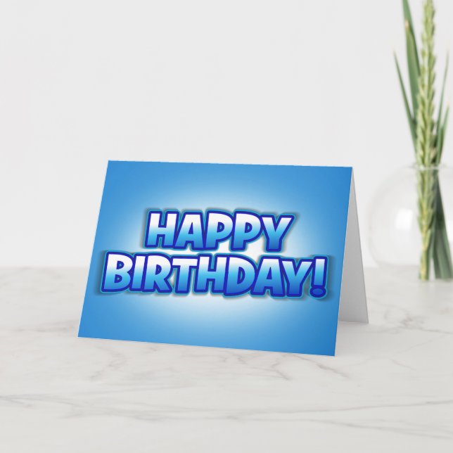 Blue Sky Happy Birthday Greetings Card (Front)