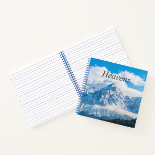 Blue sky Image Heavens Text Custom Spiral Notebook