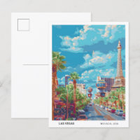Blue Sky in Las Vegas Nevada USA Vintage Travel
