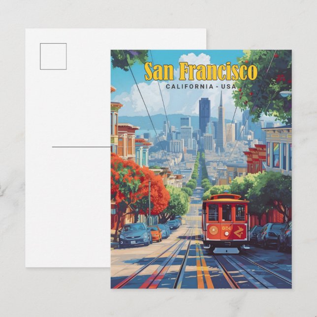Blue Sky in San Francisco California USA Postcard (Front/Back)