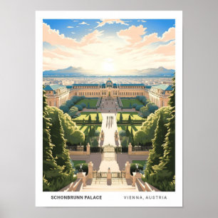 Blue Sky in Schonbrunn Palace Vienna Austria Poster