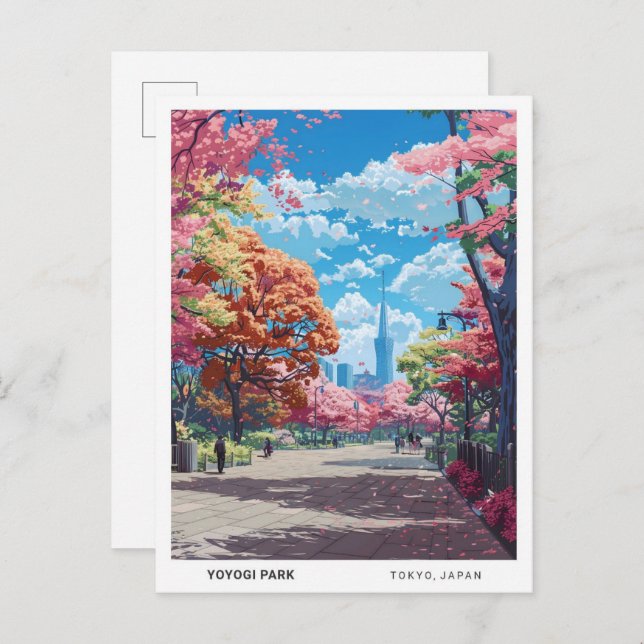Blue Sky in Yoyogi Park Tokyo Japan Travel  Postcard (Front/Back)