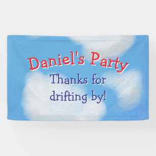 Blue Sky Kids Party Welcome Banner