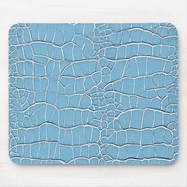 💙 Blue Sky Leather Desk Calm Modern Office 💙 Mouse Mat (Front)