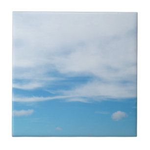 Blue Sky Lovely Summer Day White Clouds Tile