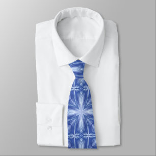 Blue Sky Milky White Clouds Abstract Pattern Tie
