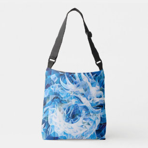 Blue Sky Mosaic Dragon Crossbody Bag