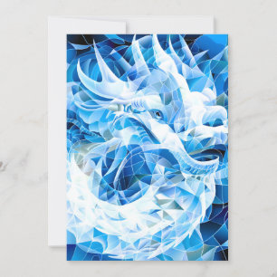 Blue Sky Mosaic Dragon Holiday Card