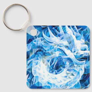 Blue Sky Mosaic Dragon Key Ring