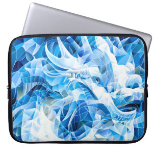 Blue Sky Mosaic Dragon Laptop Sleeve
