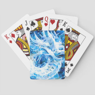 Blue Sky Mosaic Dragon Playing Cards