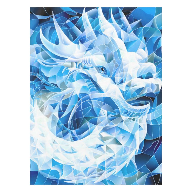 Blue Sky Mosaic Dragon  Tablecloth (Front)