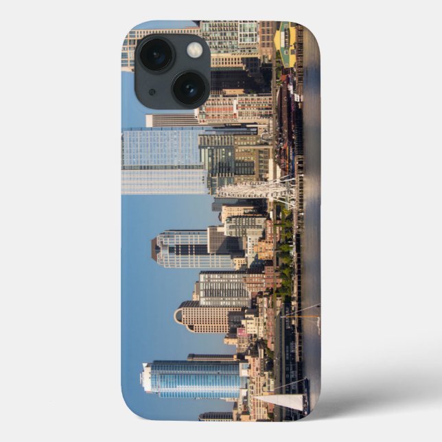 Blue sky over the Elliott Bay waterfront Case-Mate iPhone Case (Back)