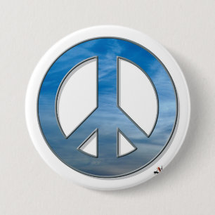 Blue Sky Peace Button