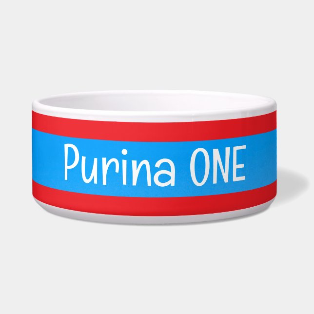 Blue Sky Pet Bowl with PURINA ONE Text (Front)