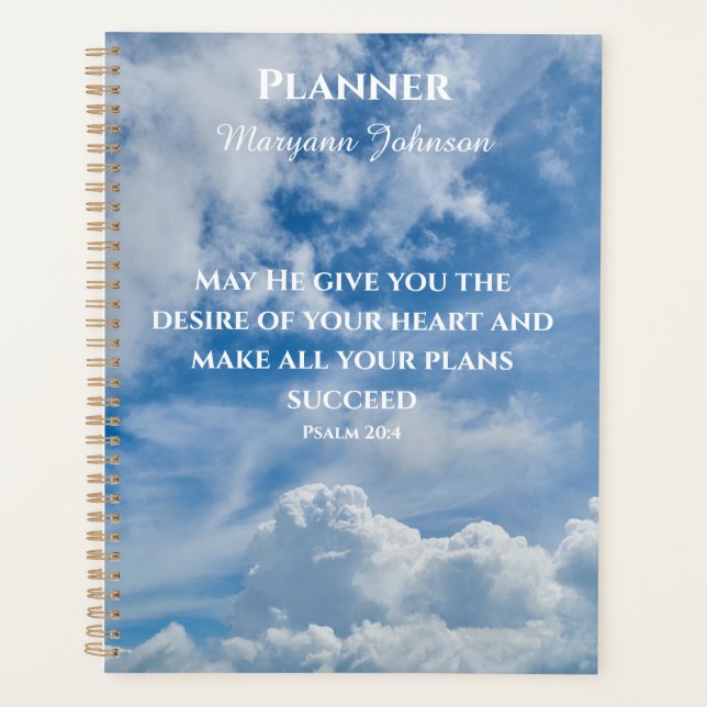 Blue Sky Planner with Bible Verse (Front)