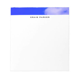 Blue Sky Professional Plain Simple Minimalist Notepad