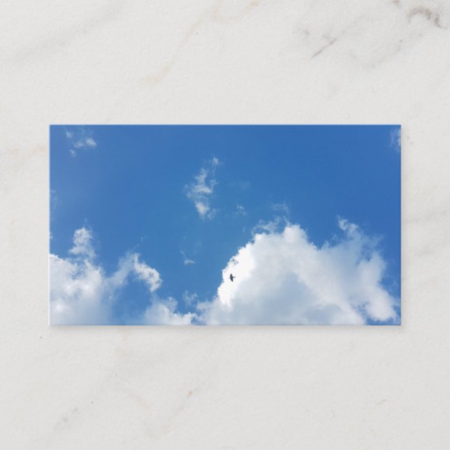 Blue Sky Puffy White Clouds Business Cards 2019 (Front)