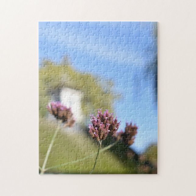 Blue Sky, Purple Flowers Regent's Park London UK Jigsaw Puzzle (Vertical)