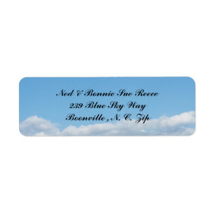 BLUE SKY-RETURN ADDRESS LABEL