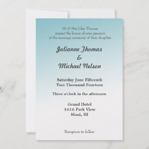 Blue Sky Romantic Wedding Invitation