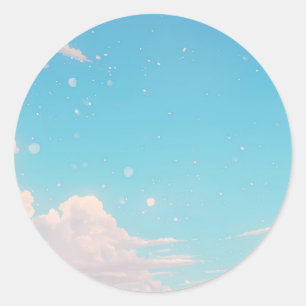 Blue Sky Round Sticker