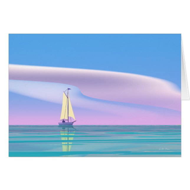 Blue Sky Sailing Card (Front Horizontal)