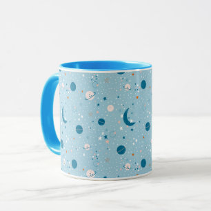 Blue Sky & Space Pattern Mug