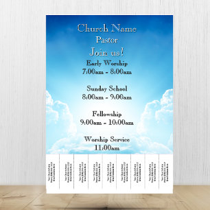 Blue Sky Stairs Church Services Flyer