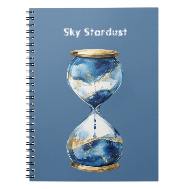 Blue Sky Stardust Hourglass Notebook (Front)