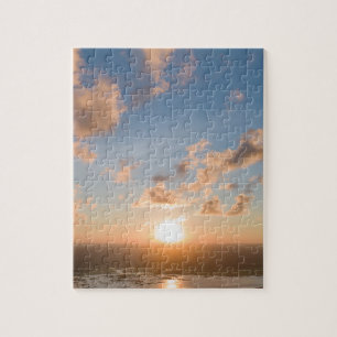 Blue Sky Sunrise Clouds Scenic Picture Difficult Jigsaw Puzzle