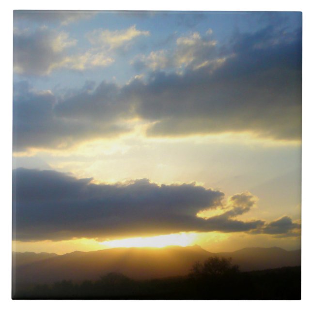 Blue Sky Sunset Tile (Front)