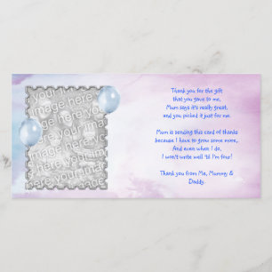 Blue sky Thank You Card from baby boy