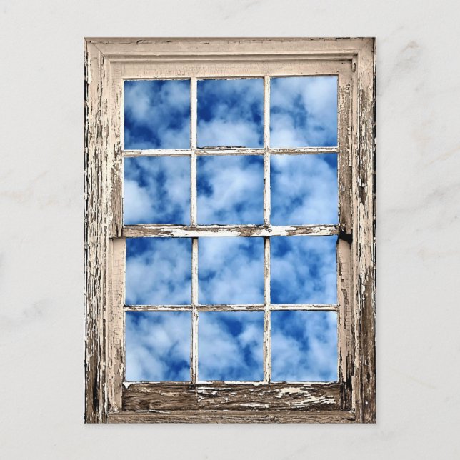 Blue Sky Through Window Postcard (Front)