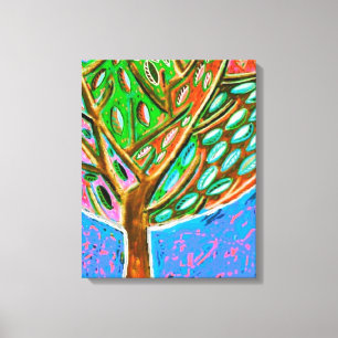 Blue Sky Tree Of Life Canvas Print