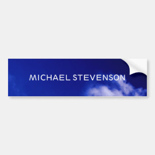 Blue Sky Unique Chic Modern Minimal Bumper Sticker