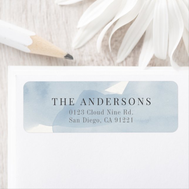 Blue Sky Watercolor Boy Baby Shower (Insitu)