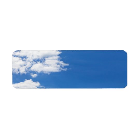 Blue Sky White Clouds Background Customised Blank Return Address Label