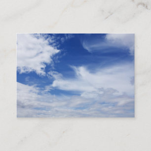 Blue Sky White Clouds Background - Customised Business Card